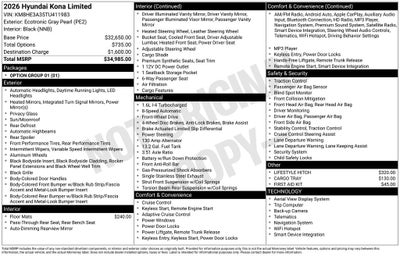 2026 Hyundai Kona Limited