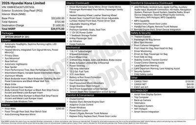 2026 Hyundai Kona Limited