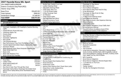 2027 Hyundai Kona SEL Sport
