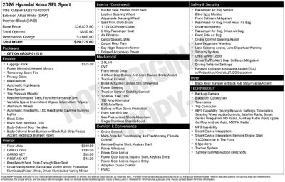 2026 Hyundai Kona SEL Sport