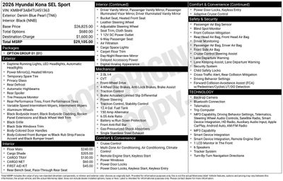 2026 Hyundai Kona SEL Sport