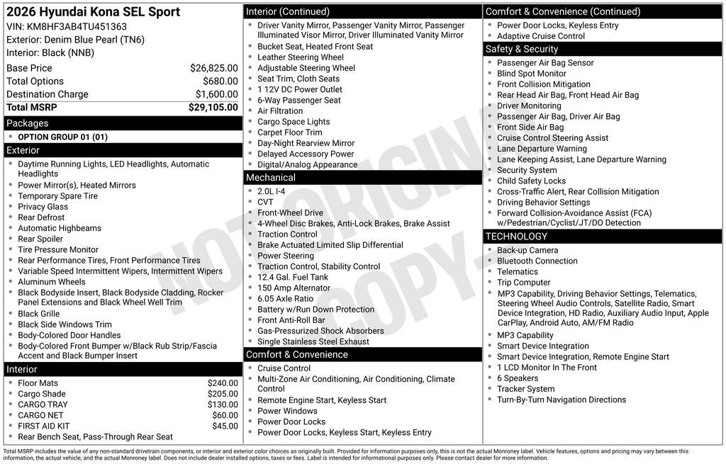 2026 Hyundai Kona SEL Sport