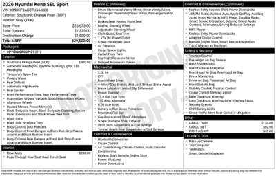 2026 Hyundai Kona SEL Sport