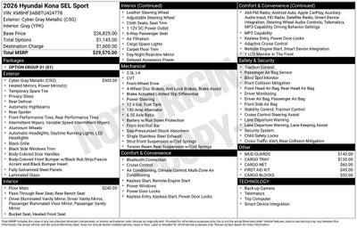 2026 Hyundai Kona SEL Sport