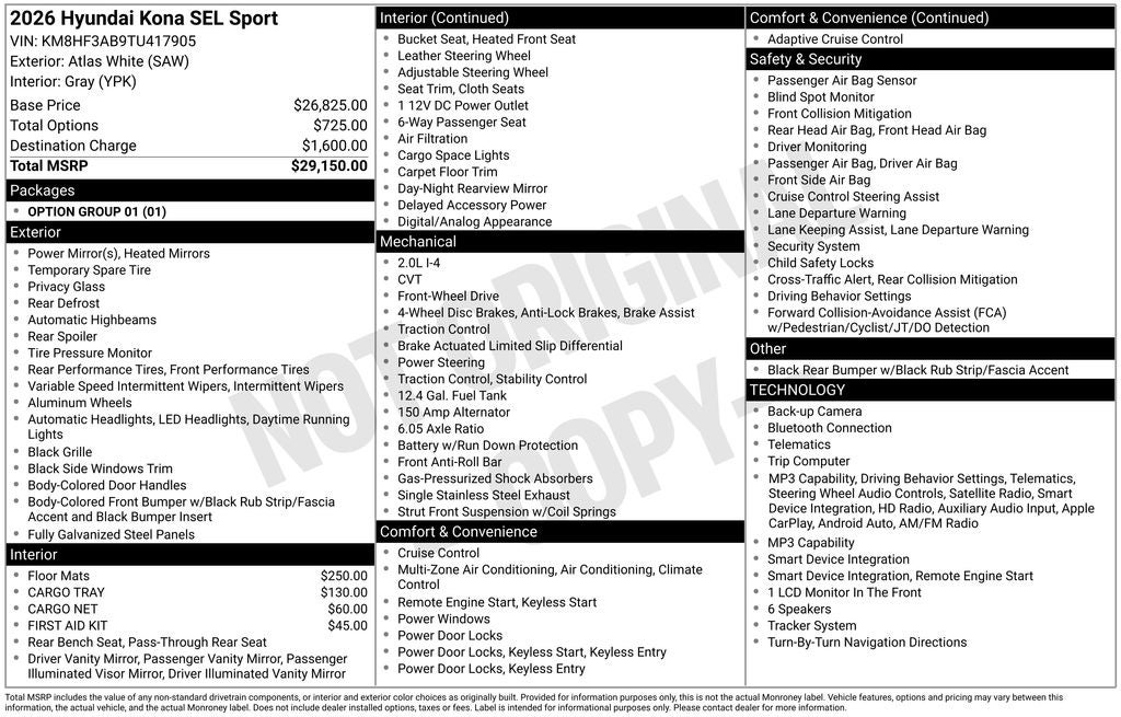 2026 Hyundai Kona SEL Sport