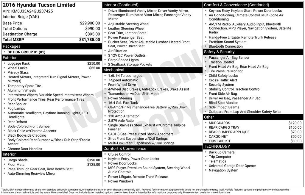 2016 Hyundai Tucson Limited