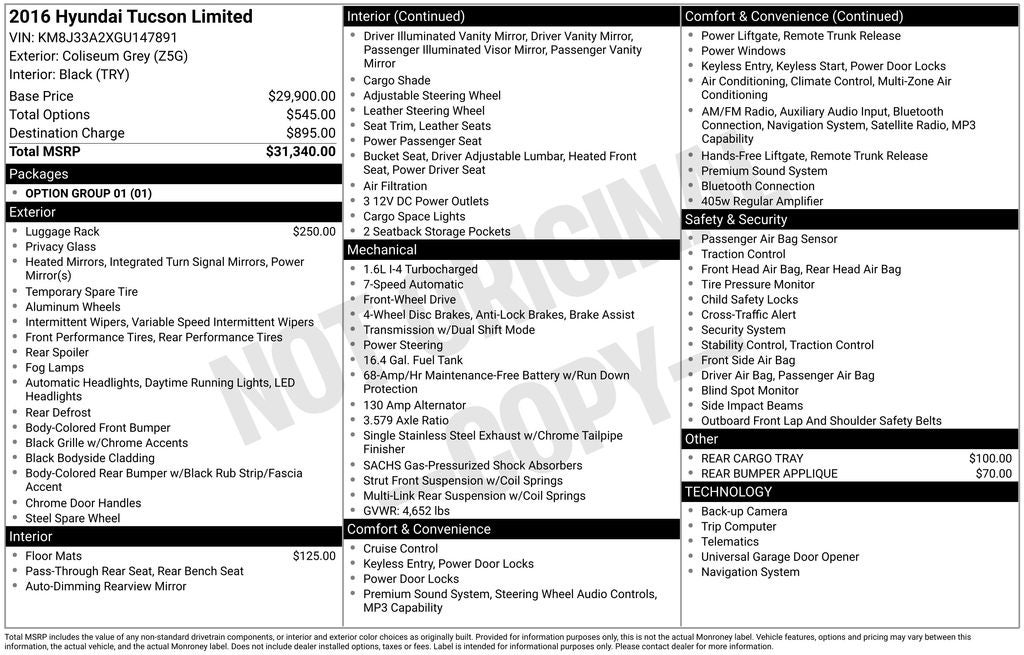 2016 Hyundai Tucson Limited