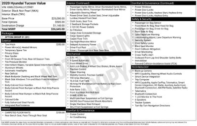 2020 Hyundai Tucson Value