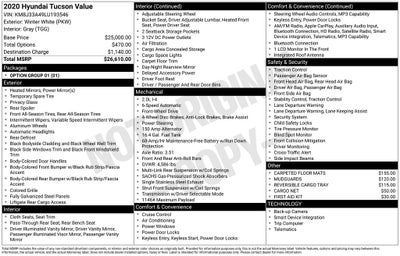 2020 Hyundai Tucson Value