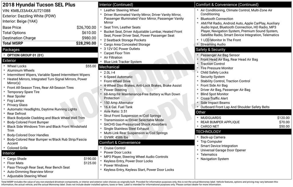 2018 Hyundai Tucson SEL Plus