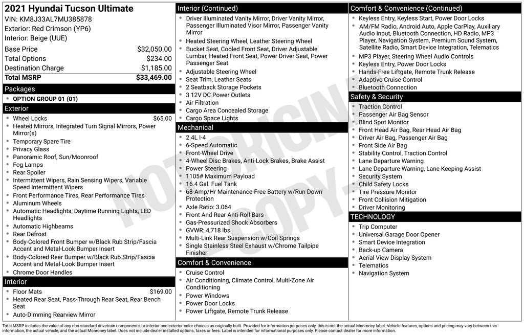 2021 Hyundai Tucson Ultimate