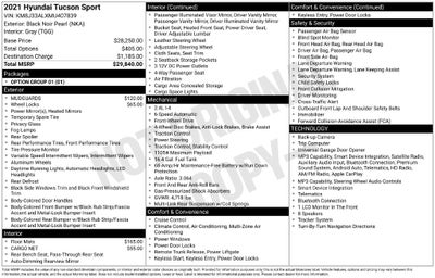 2021 Hyundai Tucson Sport