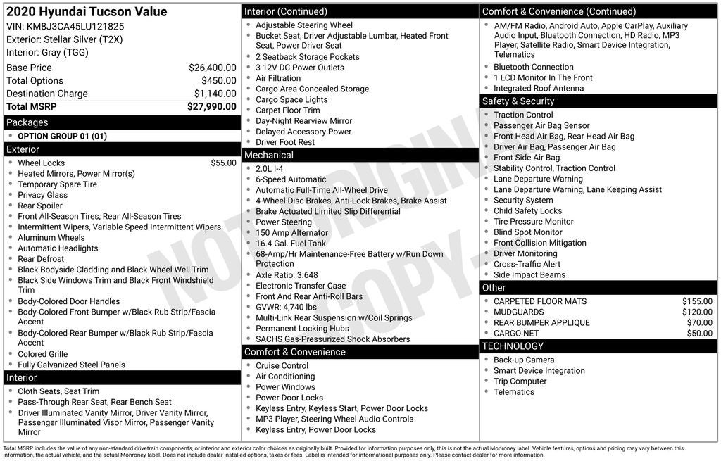 2020 Hyundai Tucson Value