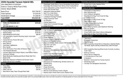 2026 Hyundai Tucson Hybrid SEL