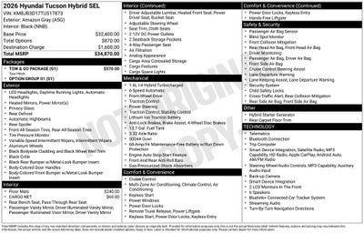 2026 Hyundai Tucson Hybrid SEL