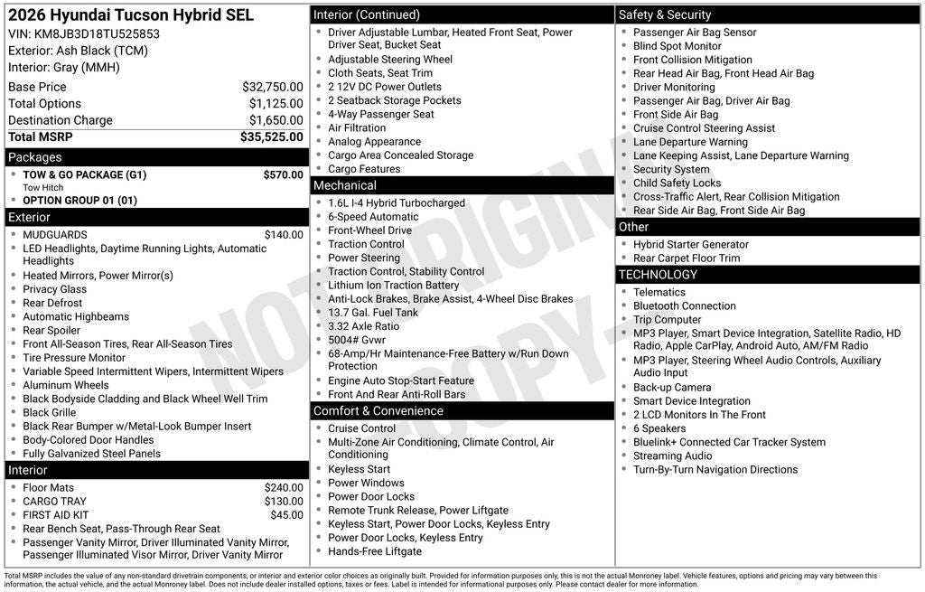 2026 Hyundai Tucson Hybrid SEL