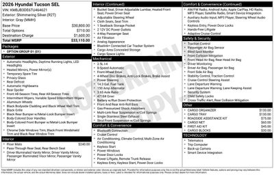 2026 Hyundai Tucson SEL