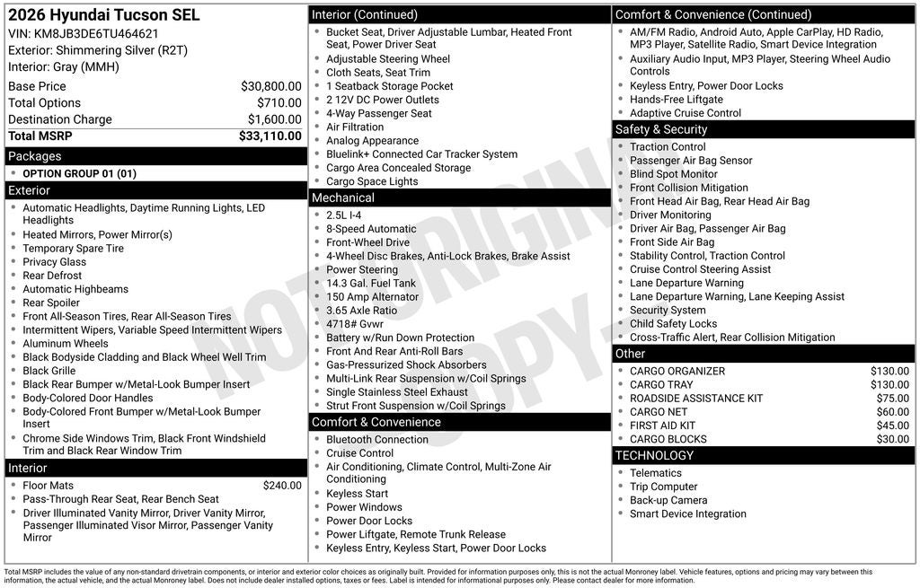 2026 Hyundai Tucson SEL