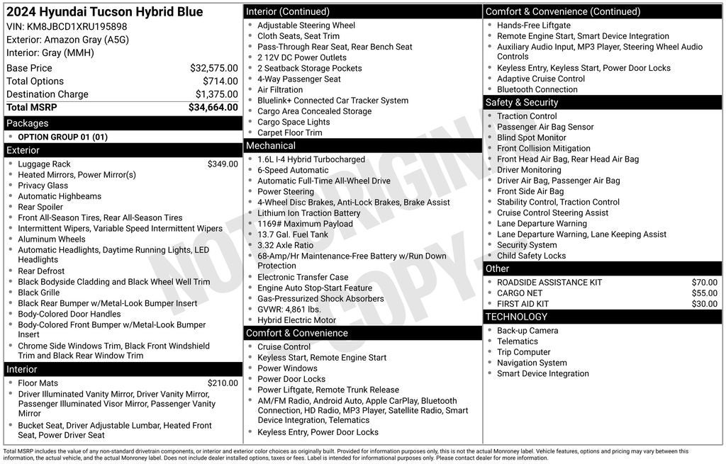 2024 Hyundai Tucson Hybrid Blue