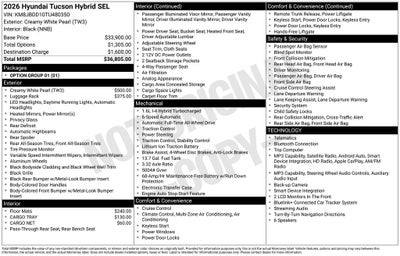 2026 Hyundai Tucson Hybrid SEL