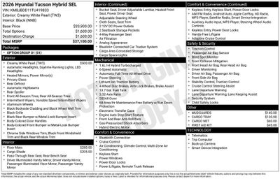 2026 Hyundai Tucson Hybrid SEL