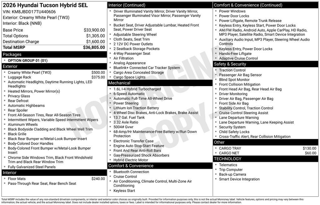2026 Hyundai Tucson Hybrid SEL