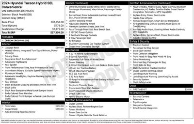 2024 Hyundai Tucson Hybrid SEL Convenience