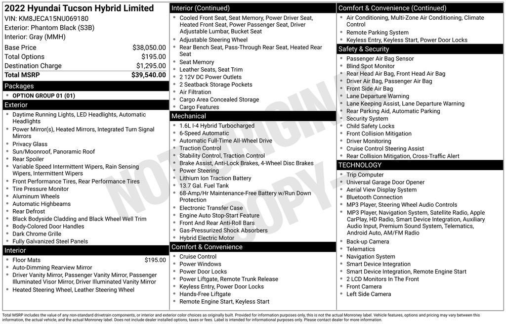 2022 Hyundai Tucson Hybrid Limited