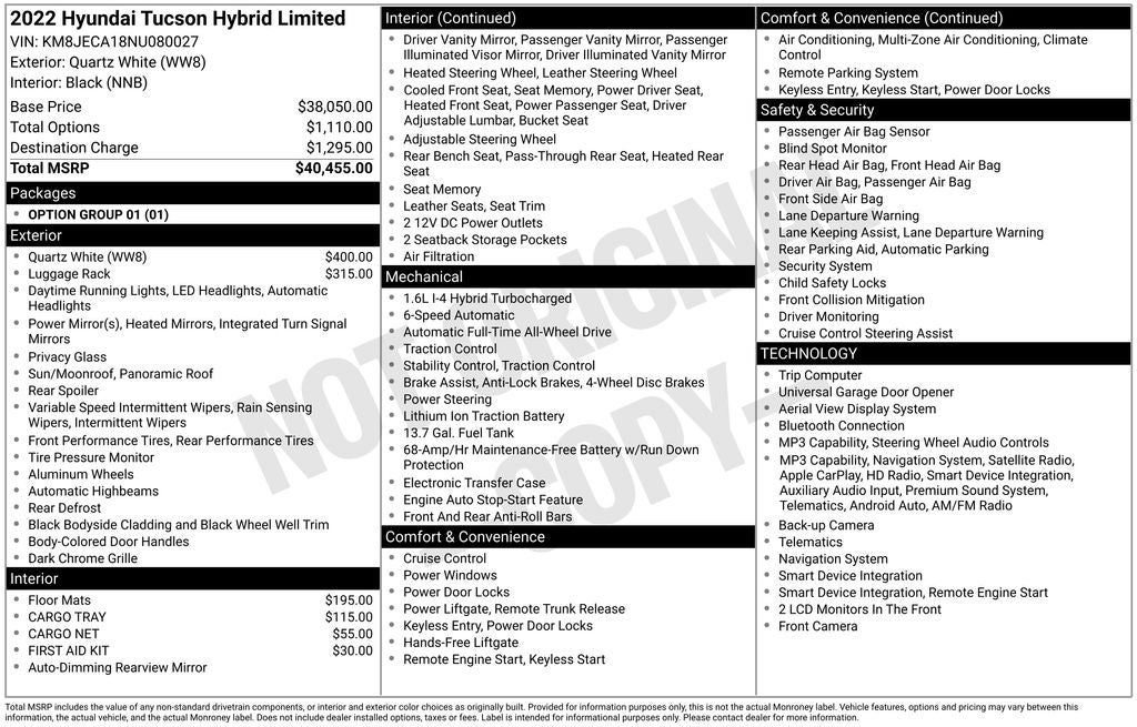 2022 Hyundai Tucson Hybrid Limited