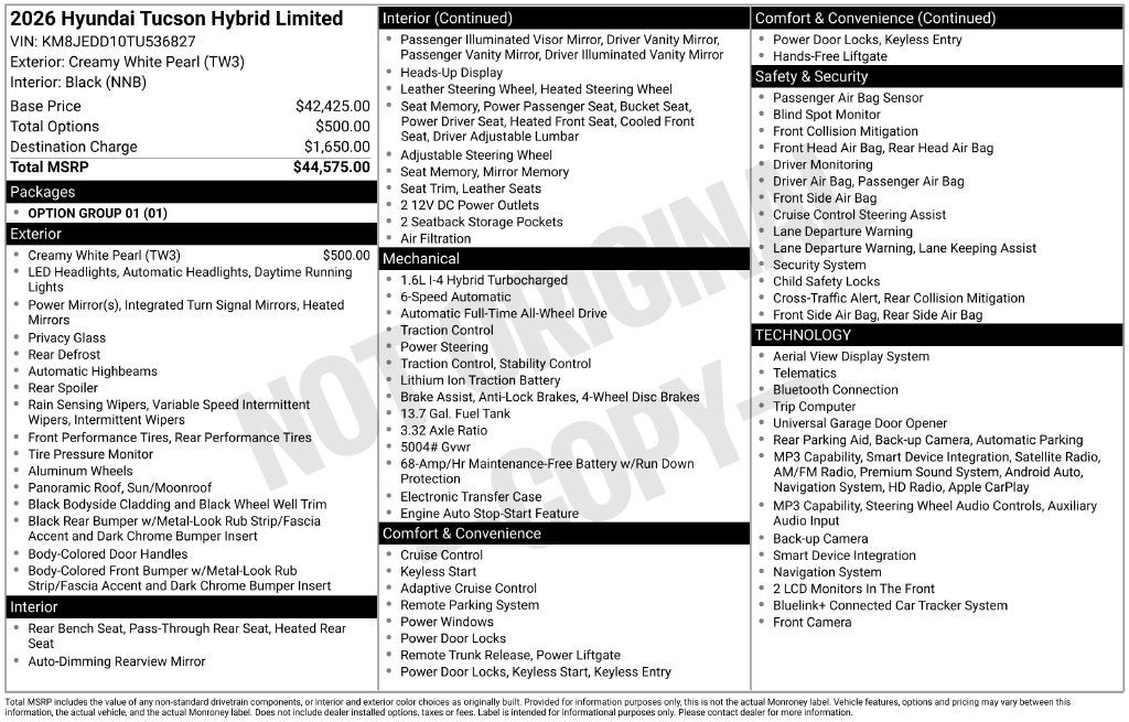 2026 Hyundai Tucson Hybrid Limited