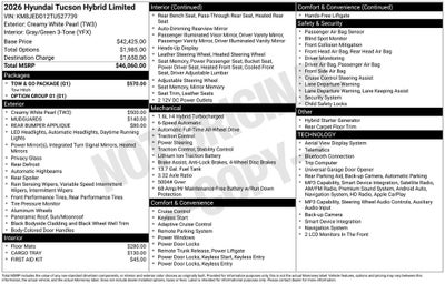 2026 Hyundai Tucson Hybrid Limited