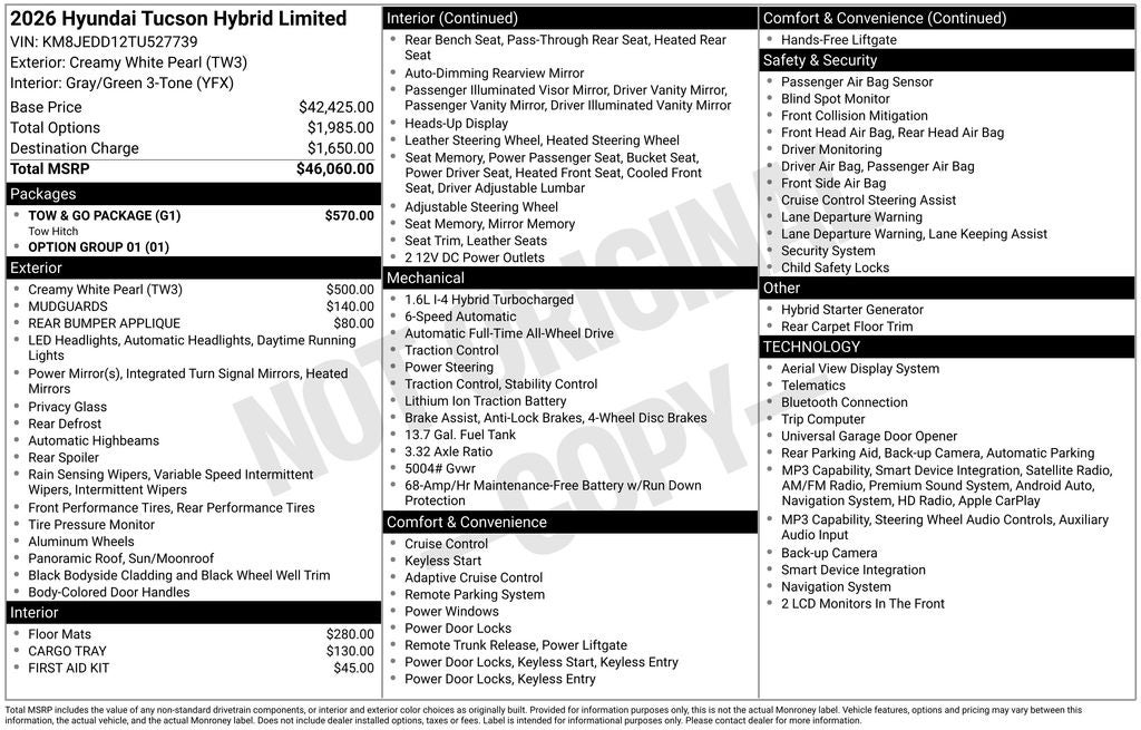 2026 Hyundai Tucson Hybrid Limited