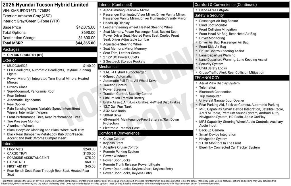 2026 Hyundai Tucson Hybrid Limited