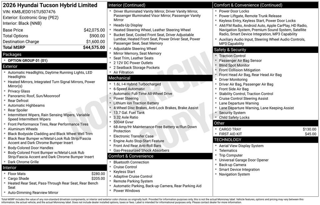2026 Hyundai Tucson Hybrid Limited