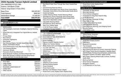 2026 Hyundai Tucson Hybrid Limited