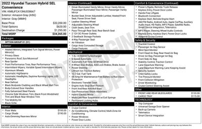 2022 Hyundai Tucson Hybrid SEL Convenience
