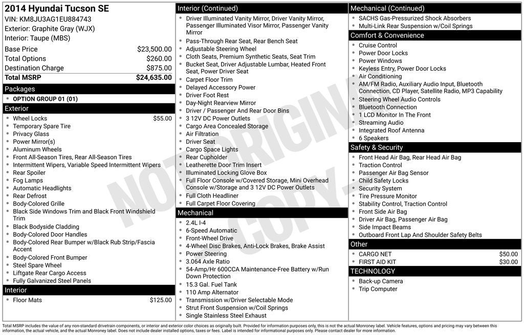 2014 Hyundai Tucson SE