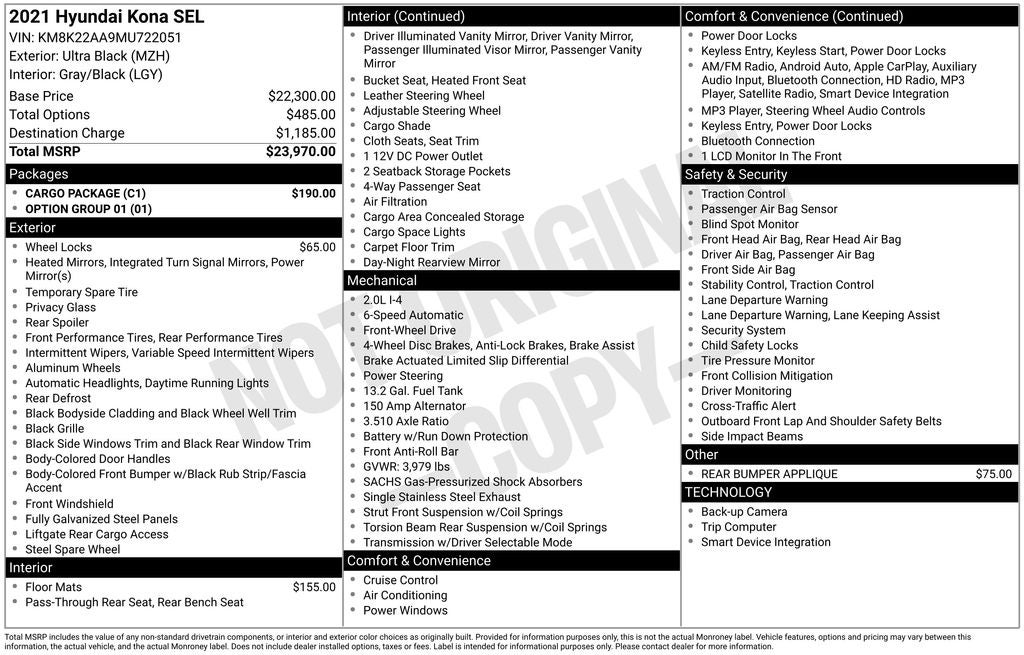 2021 Hyundai Kona SEL