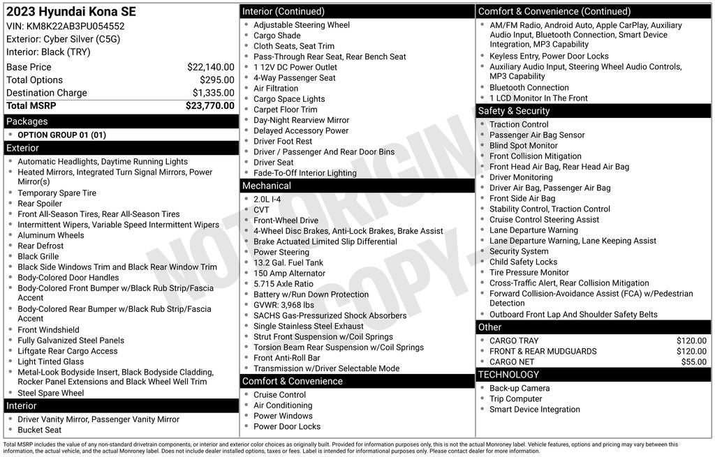 2023 Hyundai Kona SE