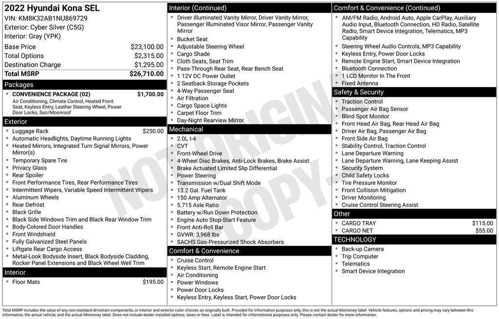 2022 Hyundai Kona SEL