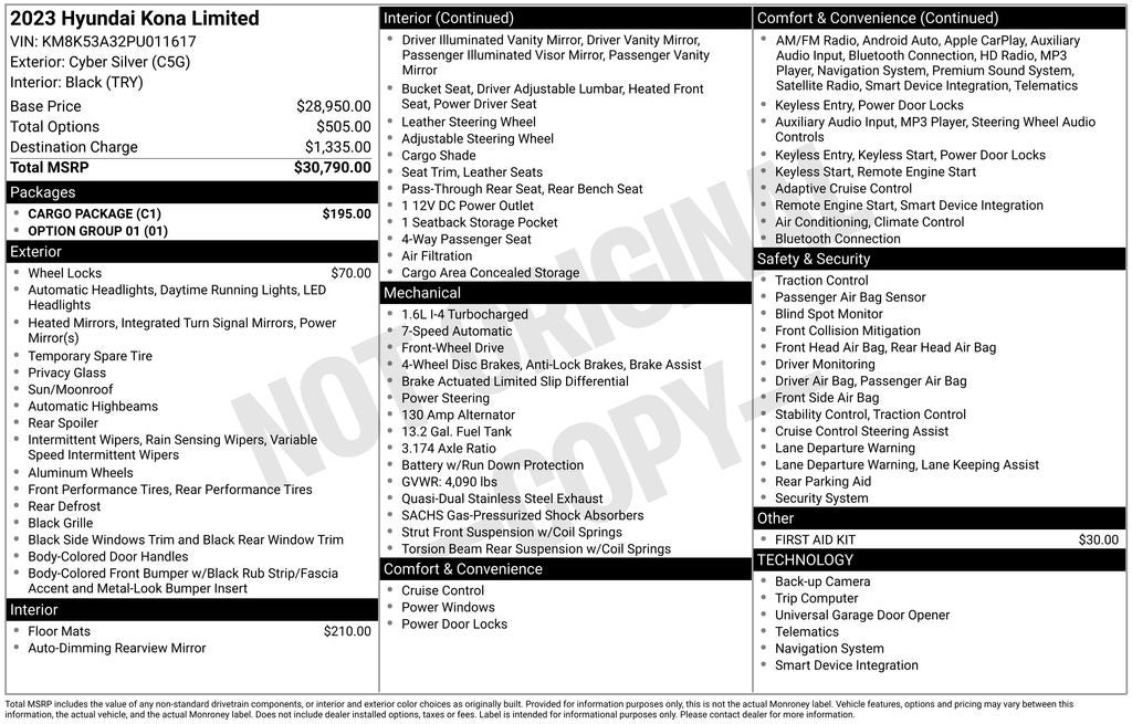 2023 Hyundai Kona Limited