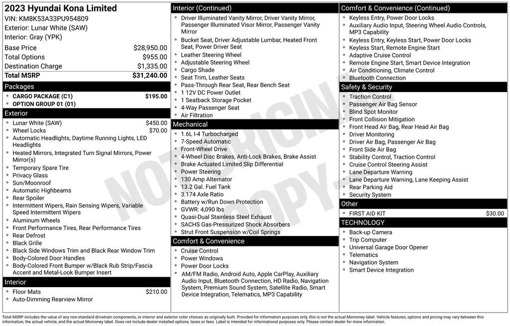 2023 Hyundai Kona Limited