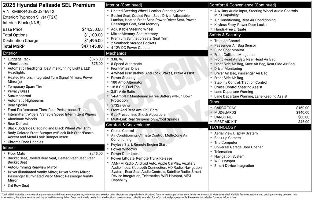 2025 Hyundai Palisade SEL Premium 8 Passenger
