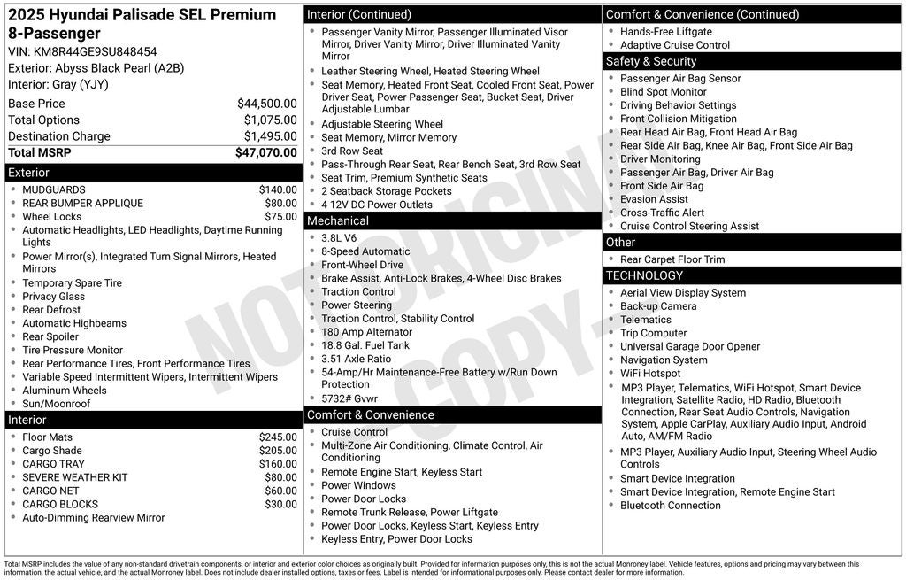 2025 Hyundai Palisade SEL Premium 8 Passenger