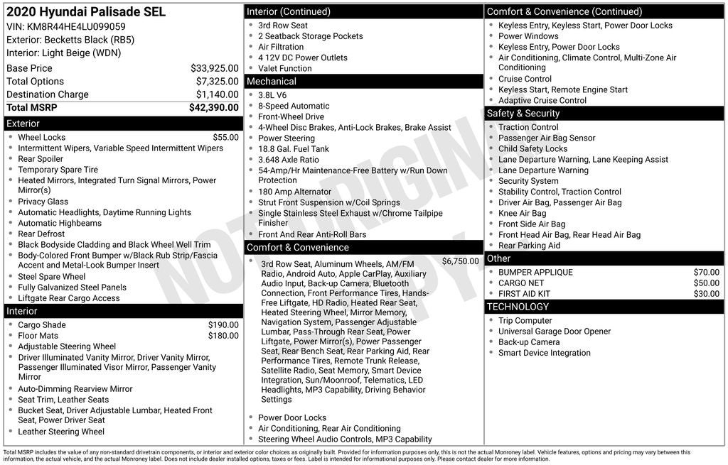 2020 Hyundai Palisade SEL