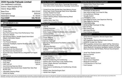 2020 Hyundai Palisade Limited