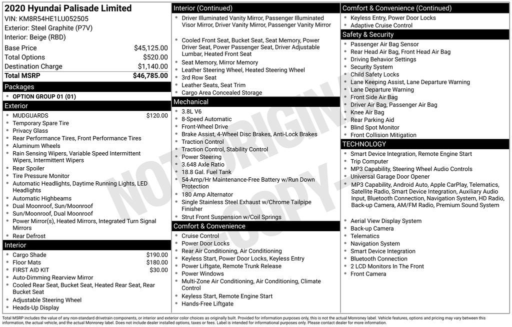 2020 Hyundai Palisade Limited