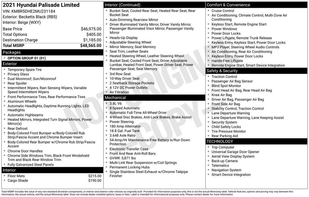 2021 Hyundai Palisade Limited