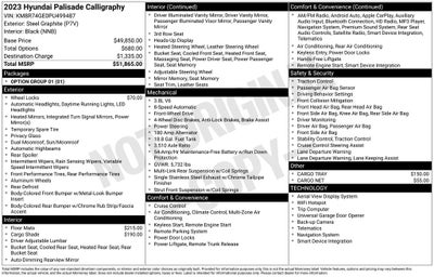 2023 Hyundai Palisade Calligraphy