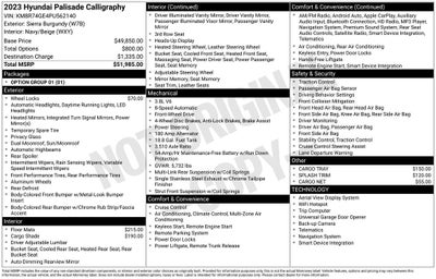 2023 Hyundai Palisade Calligraphy